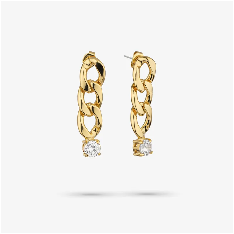 Pendientes Mujer Gaga Chain Dorados| Cadenas Doradas de Estilo Audaz