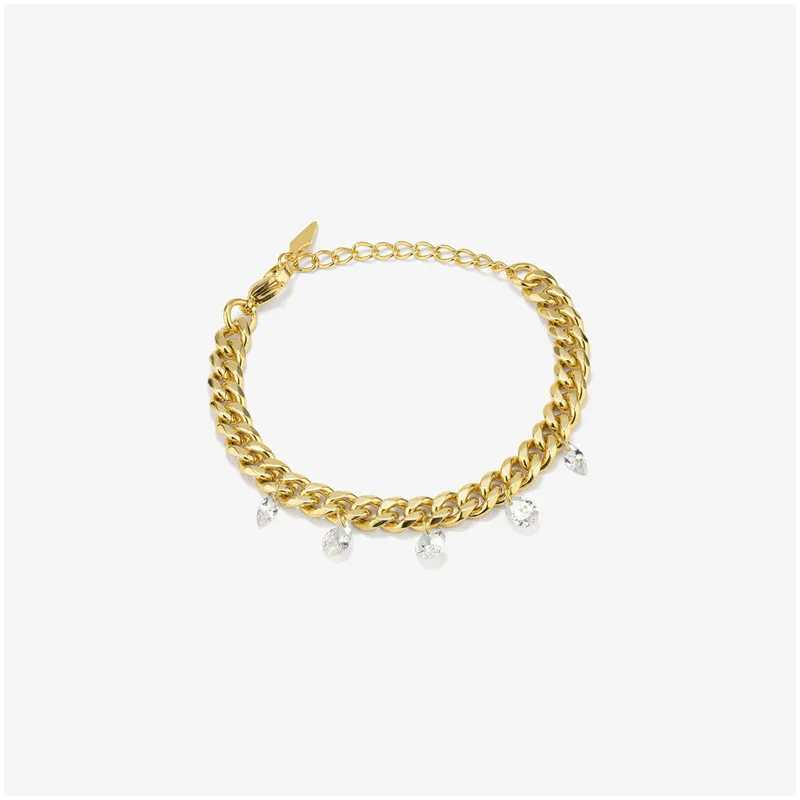 Pulsera Mujer Gaga Queen Dorada | Diseño Sofisticado en Maxi Eslabones