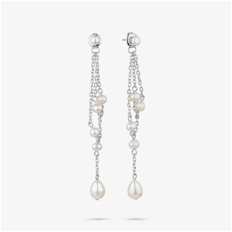 Pendientes Mujer Bridgerton Pearl Plateados | Diseño Sofisticado