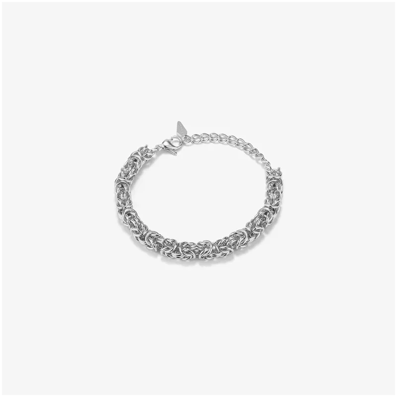 Pulsera Mujer Blake Plateada | Diseño Twist en Acero Plateado