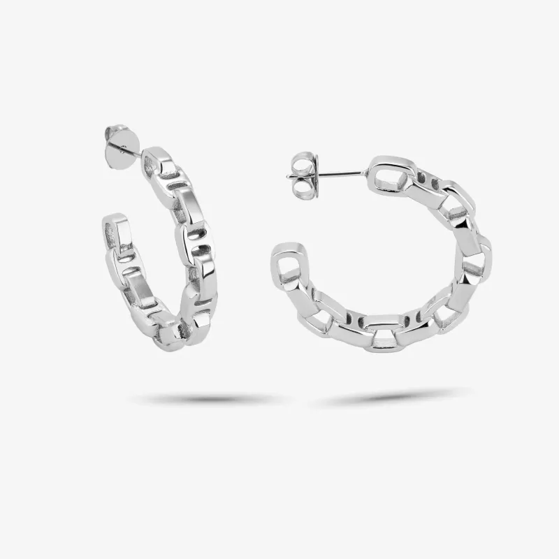 Aros Mujer Chains Cindy Plateado | Radiant