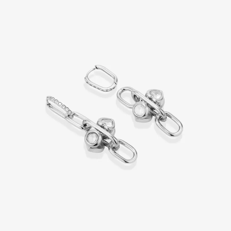 Pendientes Mujer Claudia Plateado | Radiant