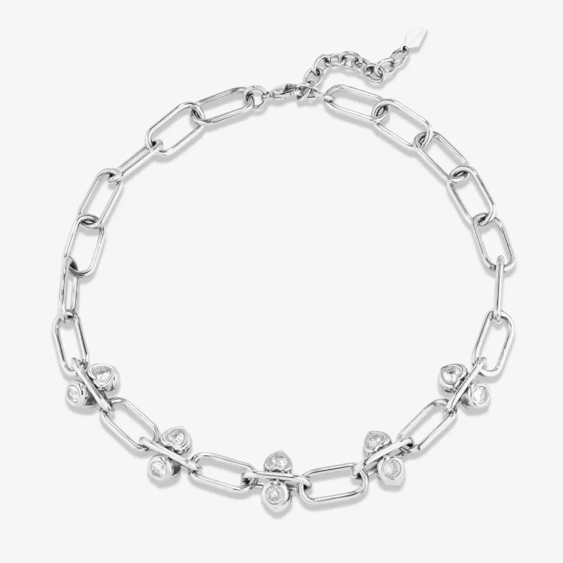 Collar Mujer Claudia Plateado | Radiant