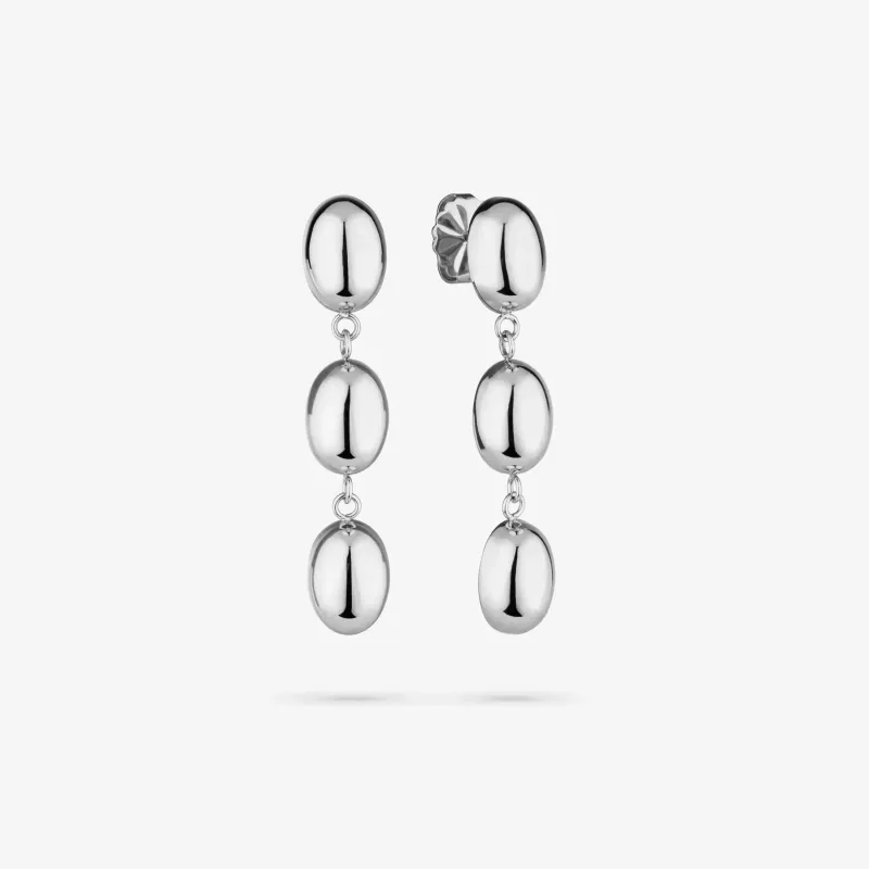 Pendientes plateados largos mujer Soulmate | Radiant