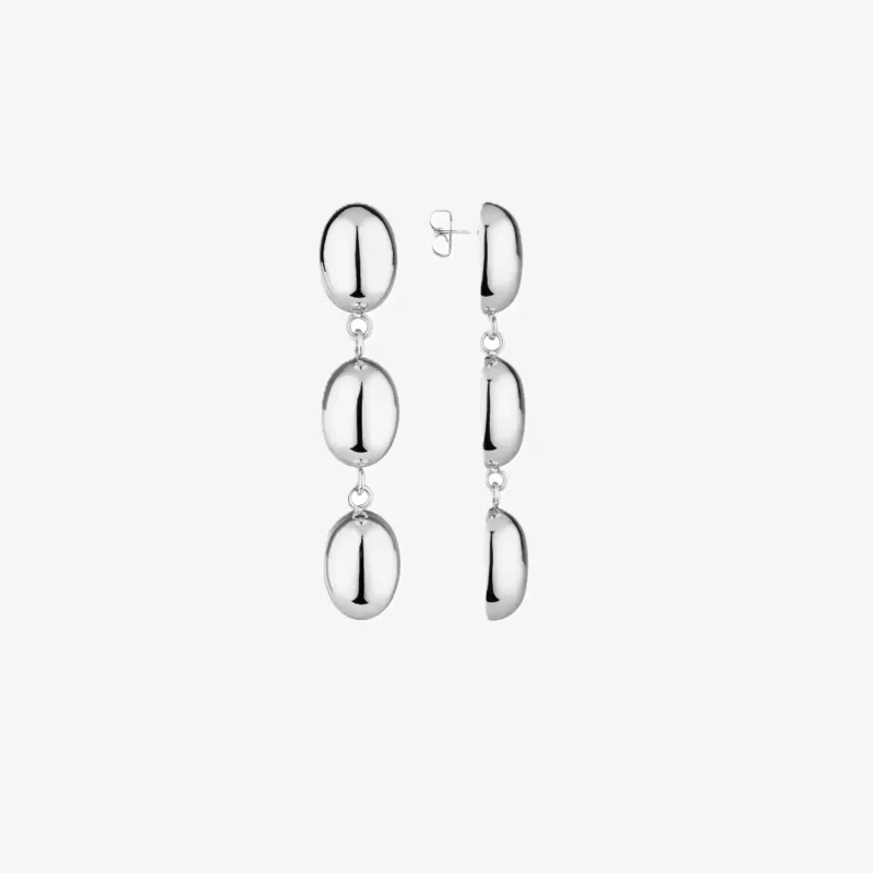 Pendientes plateados largos mujer Soulmate | Radiant