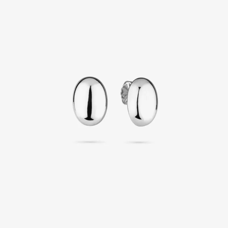 Pendientes plateados cortos mujer Soulmate | Radiant