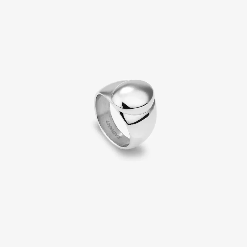 Anillo plateado mujer oval Soulmate | Radiant