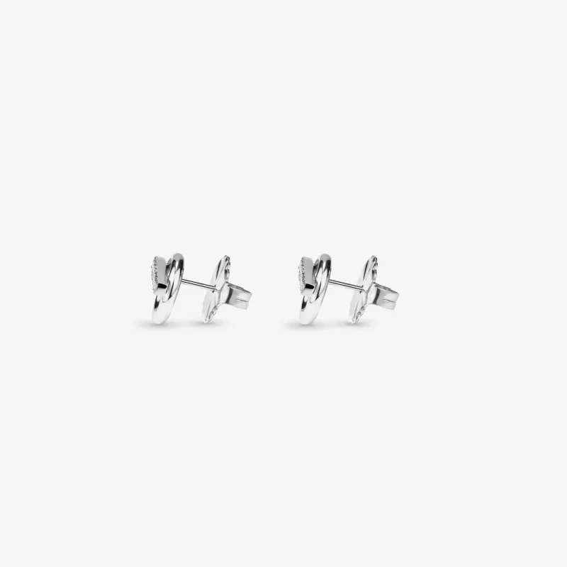 Pendientes plateados mujer con cristales Frost | Radiant