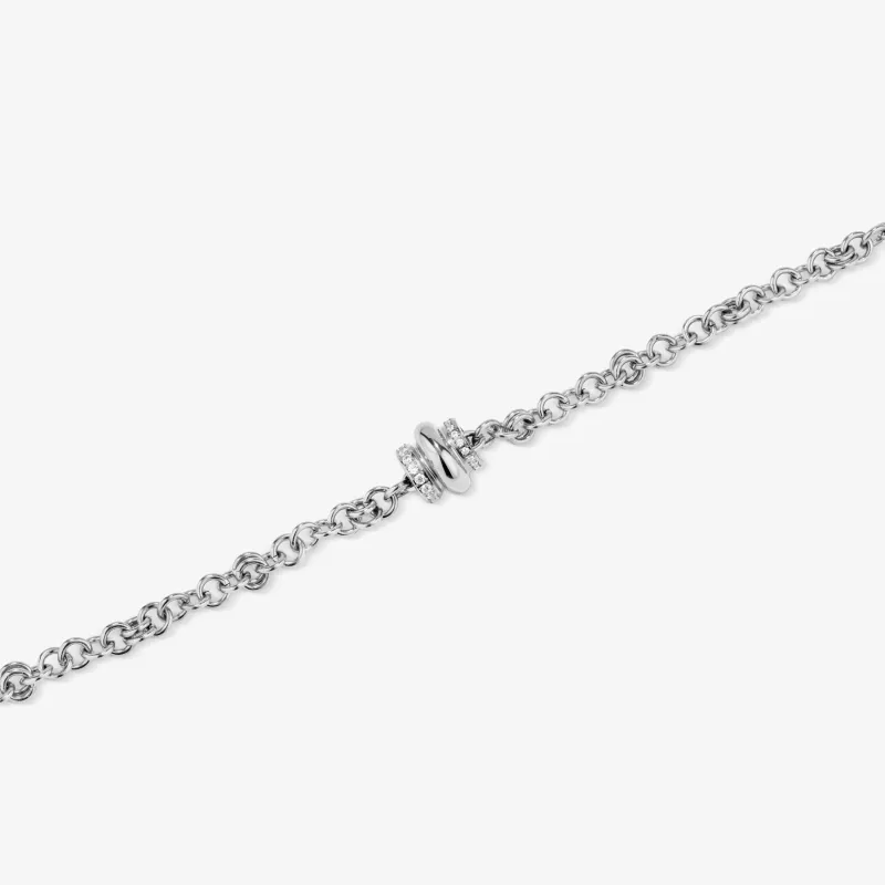 Pulsera plateada mujer con cristal Frost | Radiant
