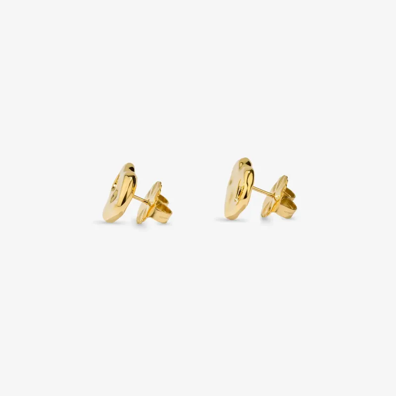 Pendientes dorados mujer corazón Center | Radiant