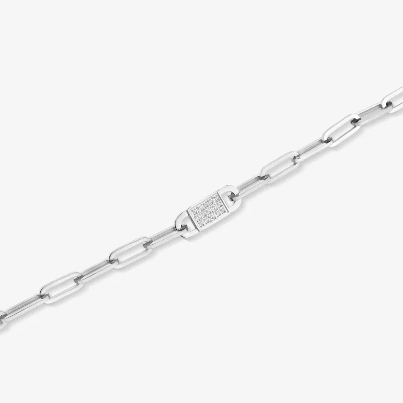 Pulsera plateada mujer con cristal Iced | Radiant