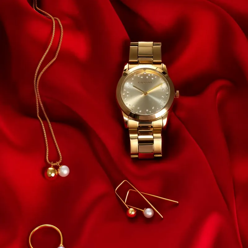 Reloj Mujer Fiji Champagne/Dorado