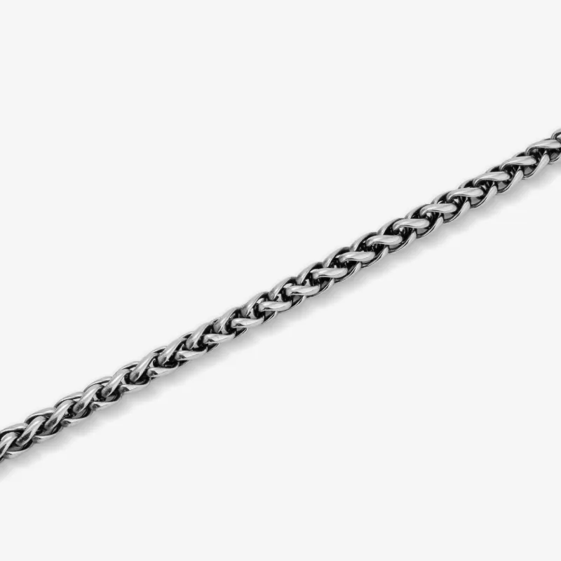 Pulsera Hombre Shadow Link Fina Negra | Radiant