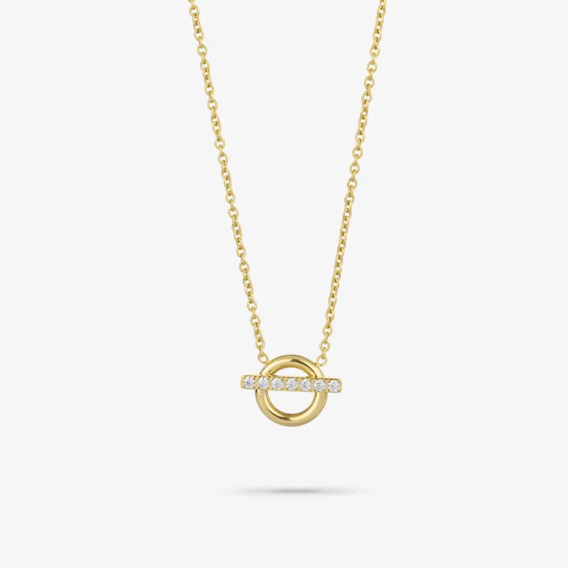 Collar dorado mujer con cristales Frost | Radiant