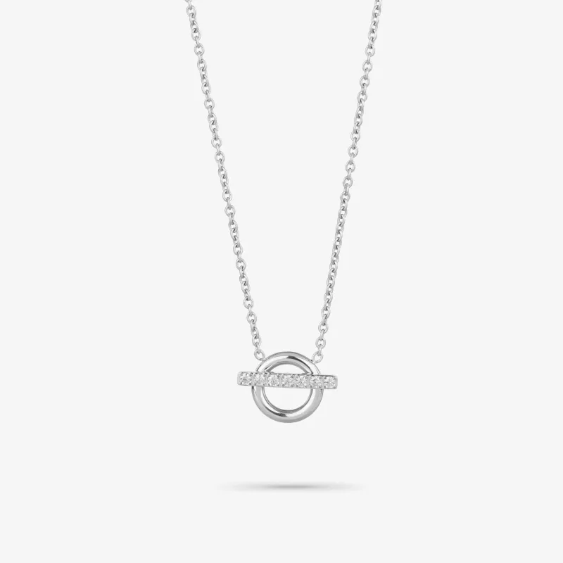 Collar plateado mujer con cristales Frost | Radiant