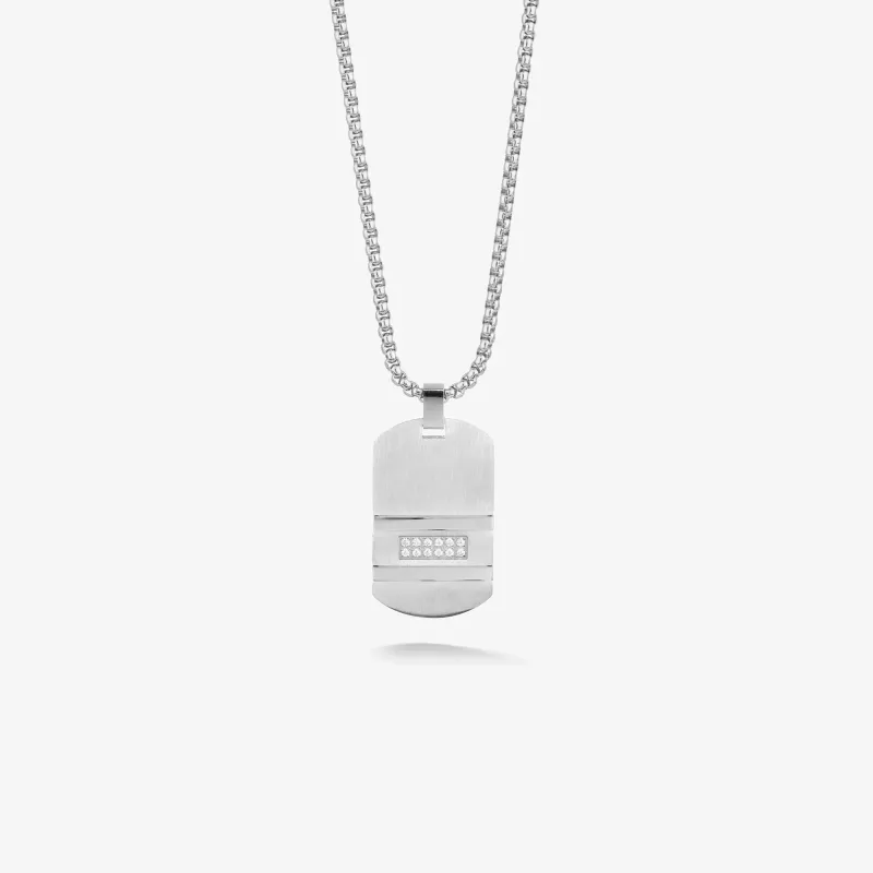 Collar Hombre Martinez con Placa en Oro