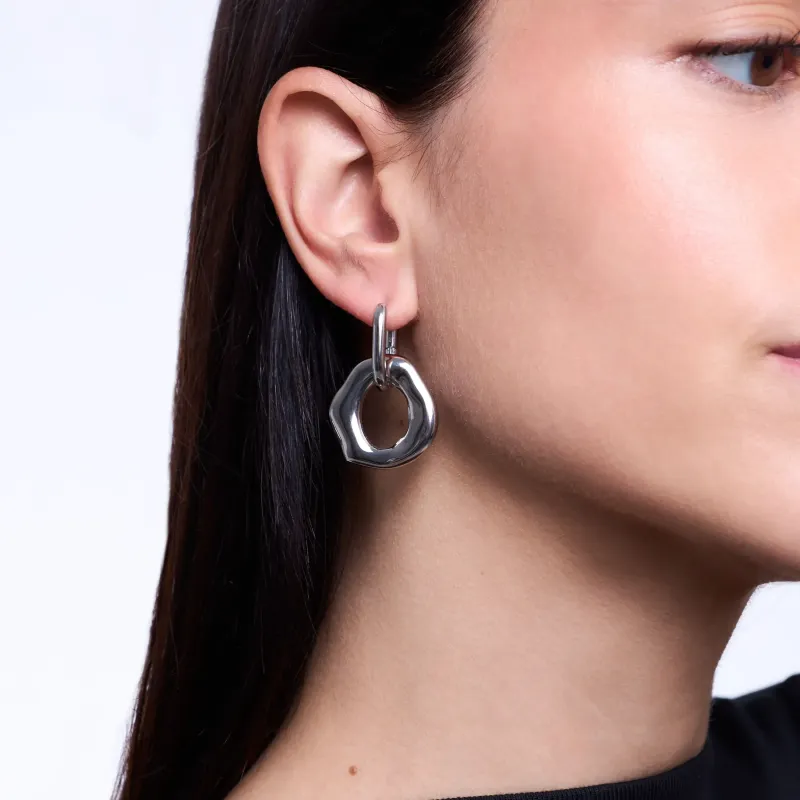 Pendientes Mujer Bubbles Plateado | Radiant