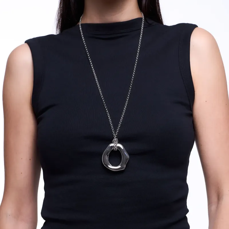 Collar Mujer Bubbles Plateado | Radiant