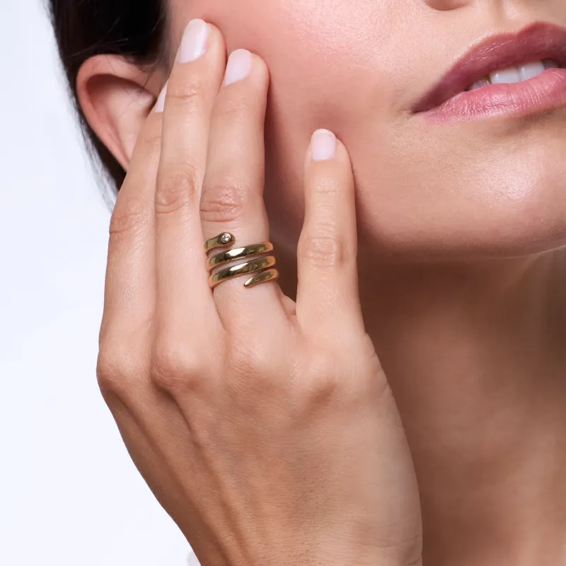 Anillo Mujer Nature Dorado | Radiant