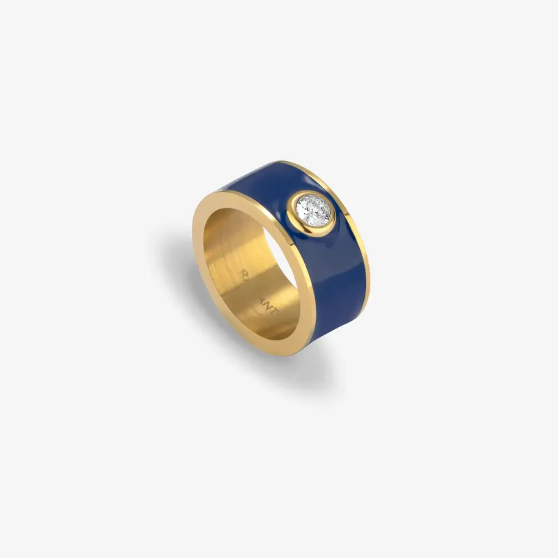 Anillo Mujer Marrakech Dorado y Azul | Radiant