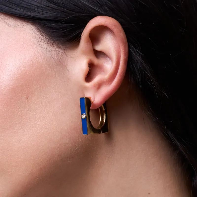 Pendientes Mujer Marrakech Dorado y Azul | Radiant