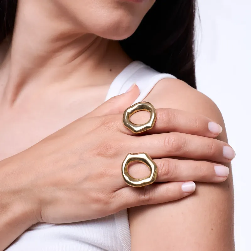 Anillo Mujer Bubbles Dorado | Radiant