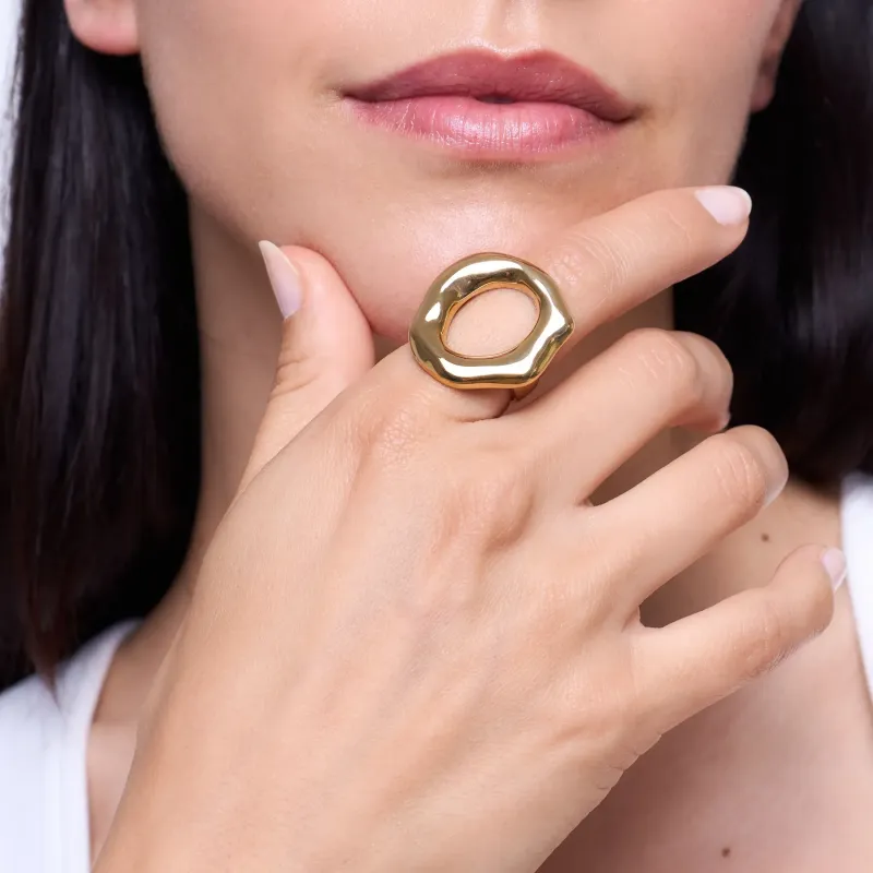 Anillo Mujer Bubbles Dorado | Radiant