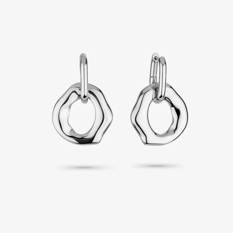 Pendientes Mujer Bubbles Plateado | Radiant