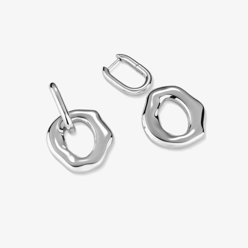 Pendientes Mujer Bubbles Plateado | Radiant