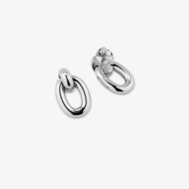Pendientes plateados bold mujer diseño aro | Radiant