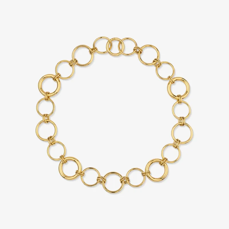 Collar dorado mujer aros enlazados | Radiant