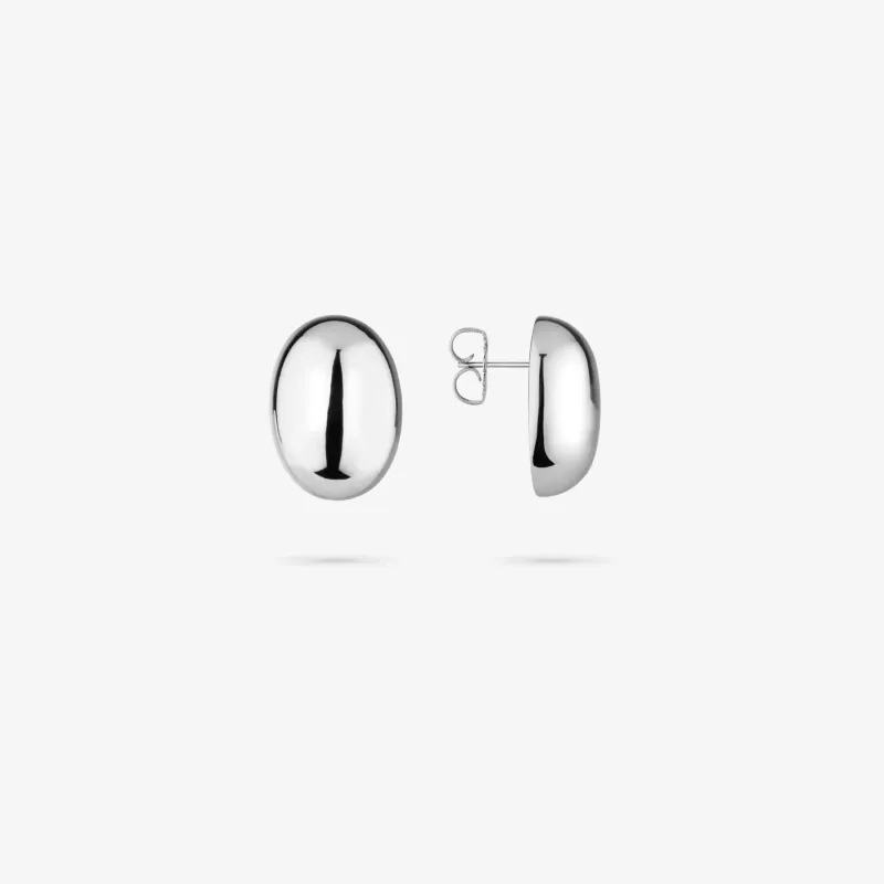 Pendientes plateados cortos mujer Soulmate | Radiant