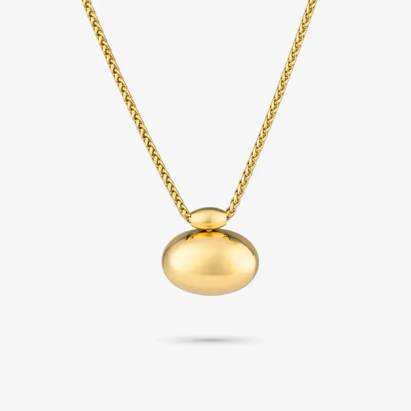 Collar dorado mujer colgante oval Soulmate | Radiant