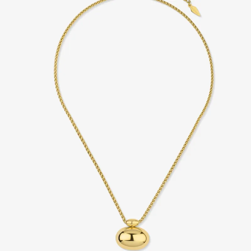 Collar dorado mujer colgante oval Soulmate | Radiant