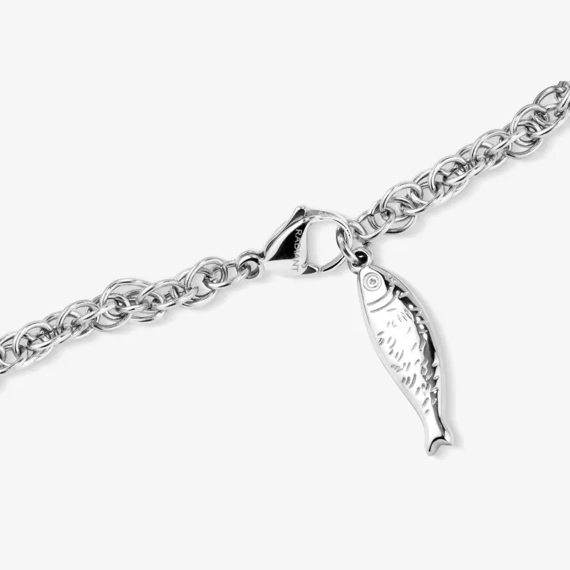 Pulsera plateada mujer con pez Sea | Radiant