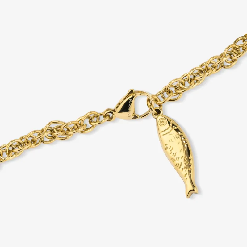Pulsera dorada mujer con pez Sea | Radiant