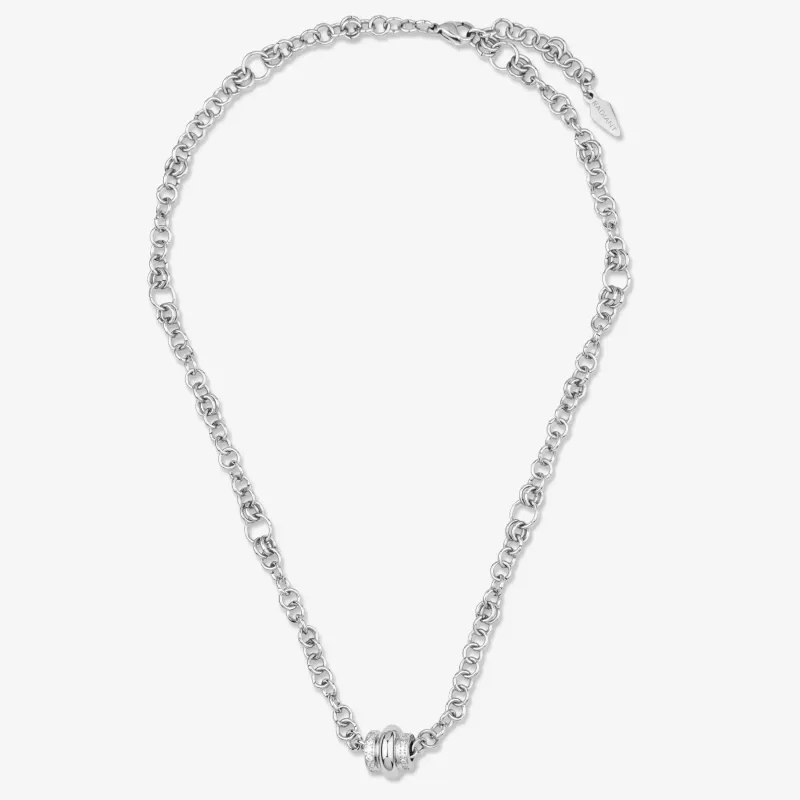 Collar plateado mujer con cristal Frost | Radiant