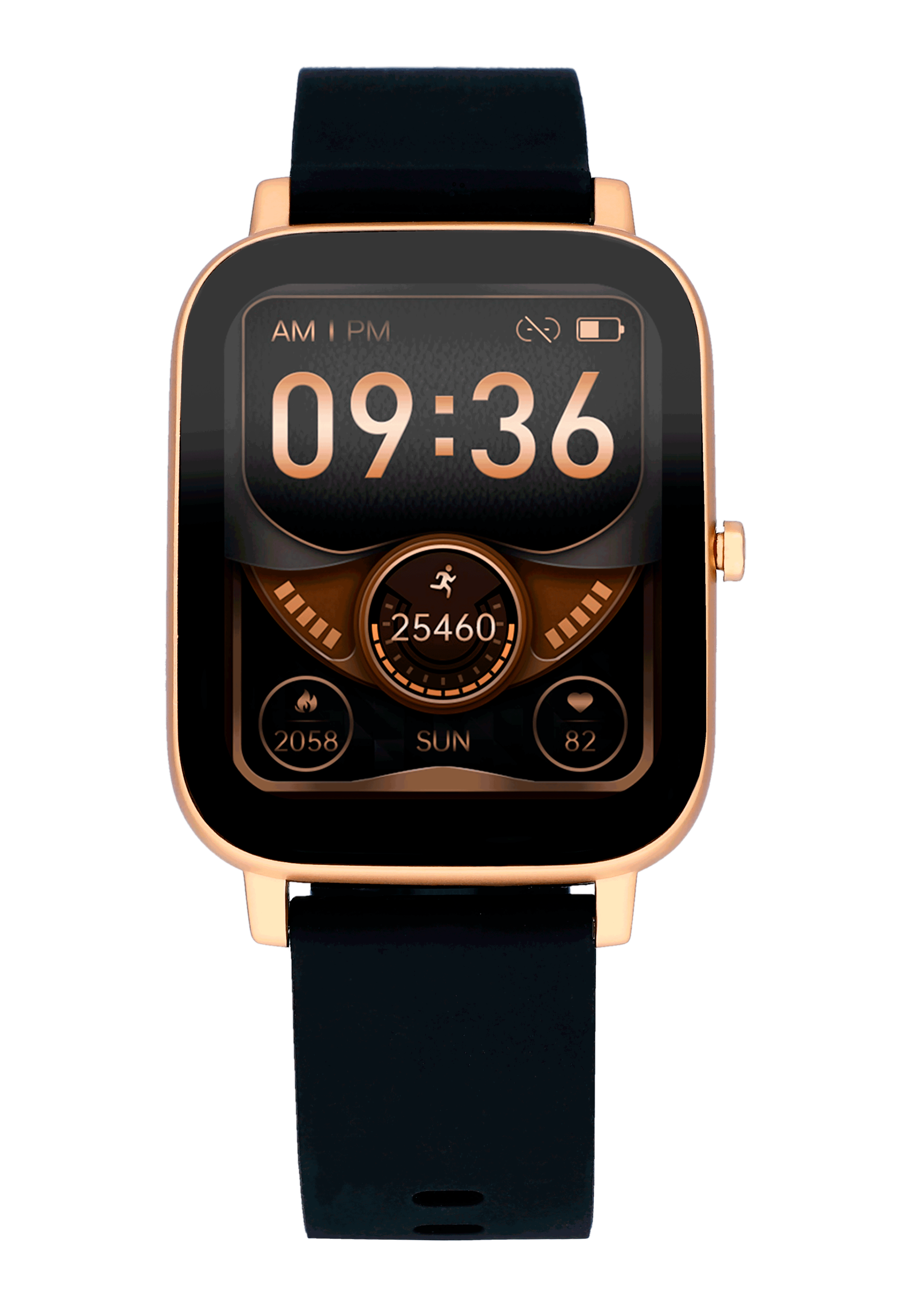 PALM BEACH 43.6MM IPRGOLD SILI BLACK